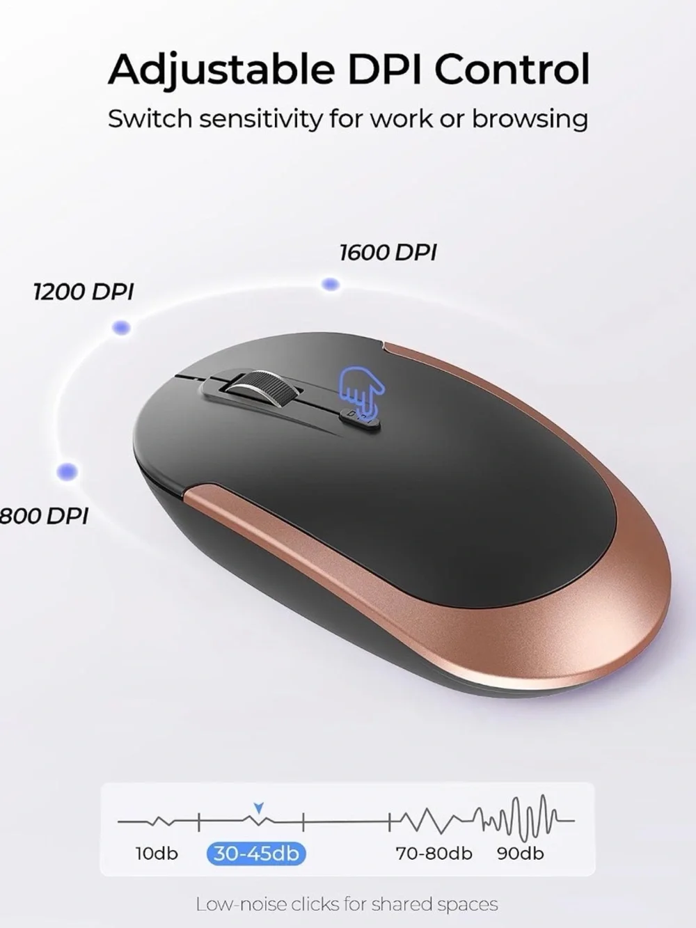 Rose Gold Rechargeable Wireless Keyboard & Mouse Set